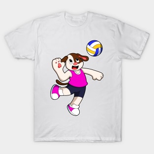 Dog at Sports with Volleyball T-Shirt